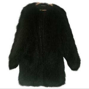 Antik Batik Faux Fur coat with leather belt ❤️